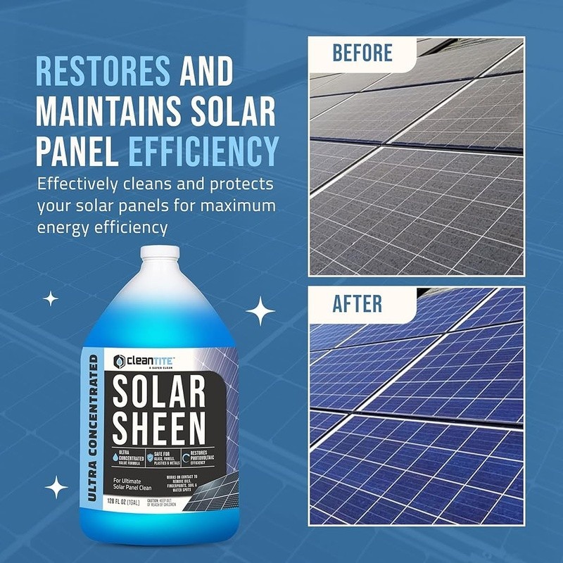 Super Concentrated Solar Panel Cleaner 1 Gallon Makes 512 Gallons Natural New
