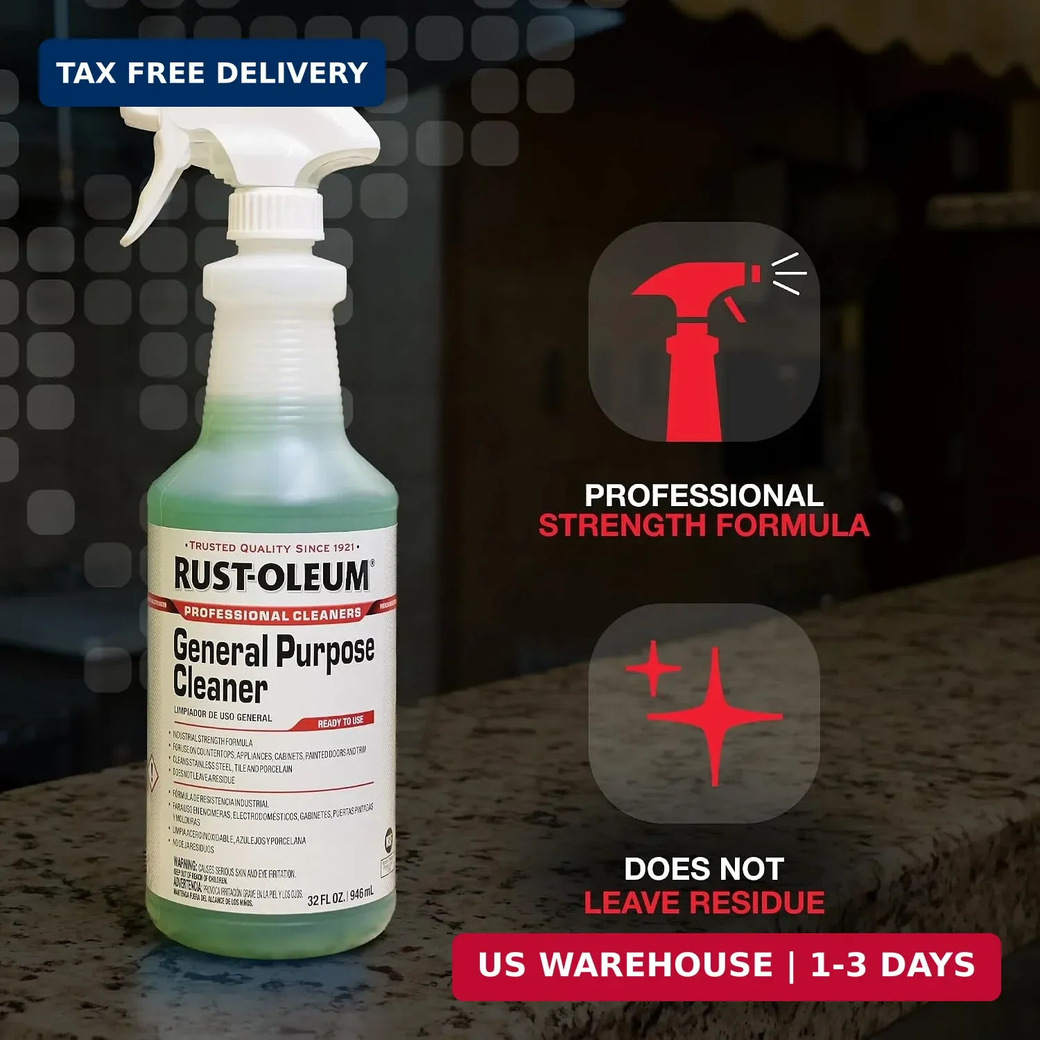 Rust-Oleum Professional Cleaners General Purpose Cleaner | Trigger Spray 32 oz C