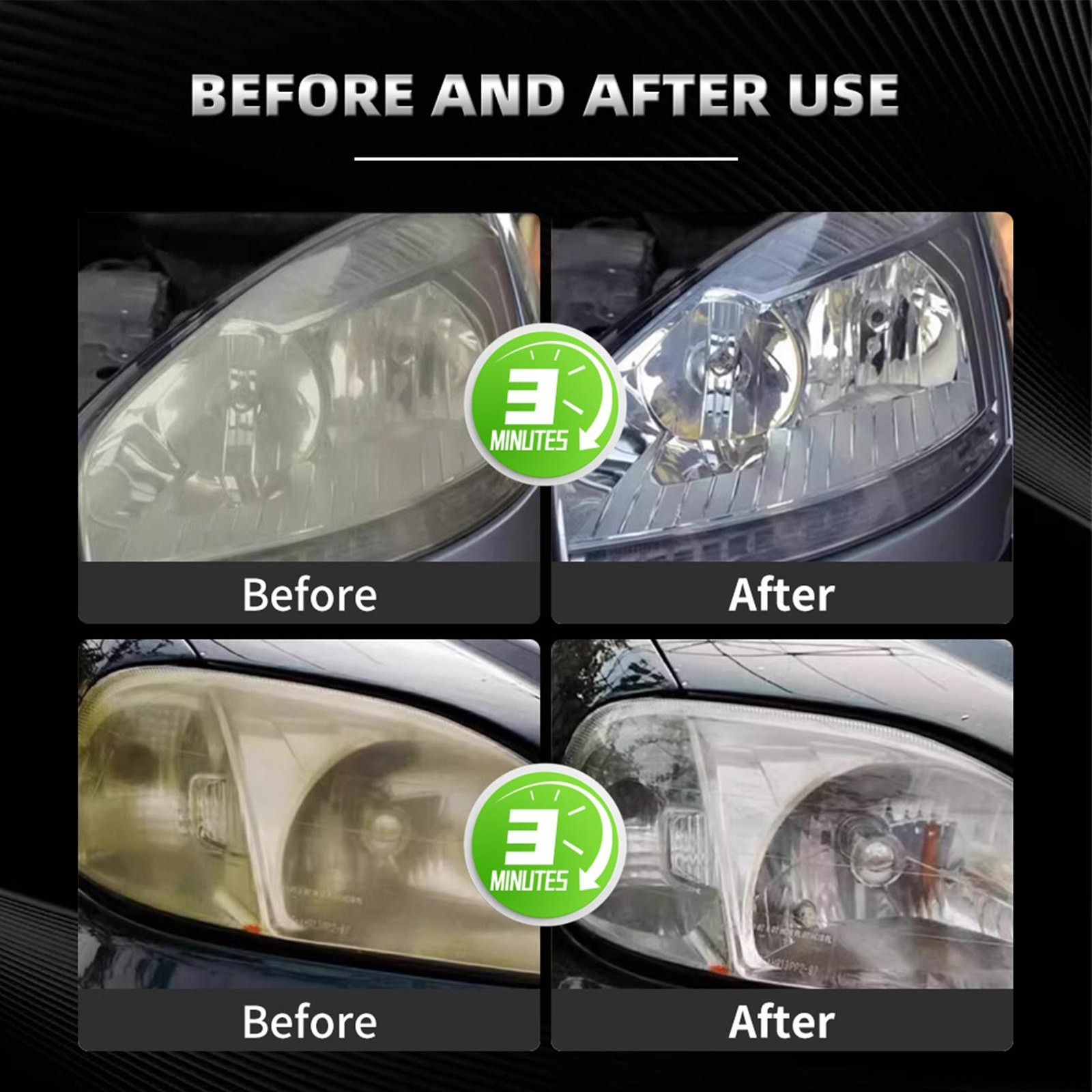 Car Headlight Restoration Kit Scratch Remover & Cleaning Polish Paste 30g
