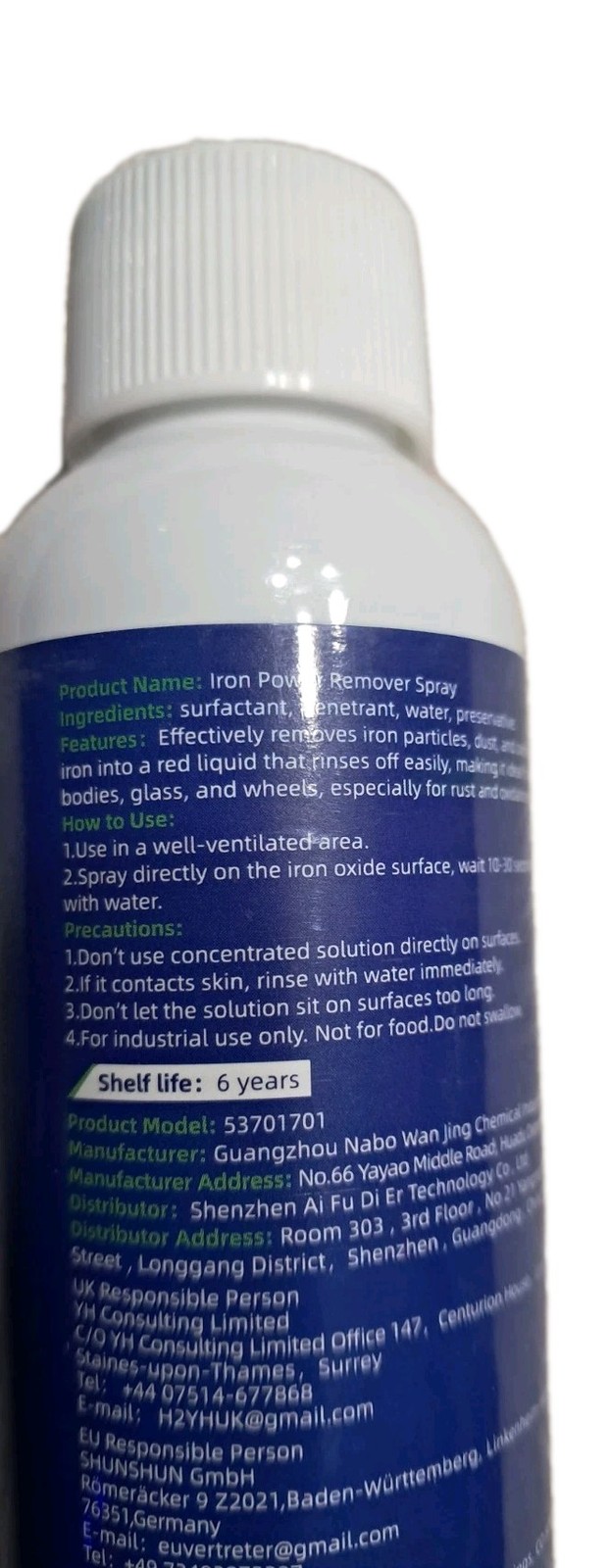 AFd Iron Power Remover Rust Stain Remover 6 Oz.