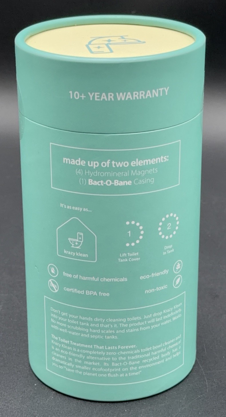 Krazy Klean with Bact-O-Bane Chemical Free Toilet Treatment – Lasts 10 Years NEW