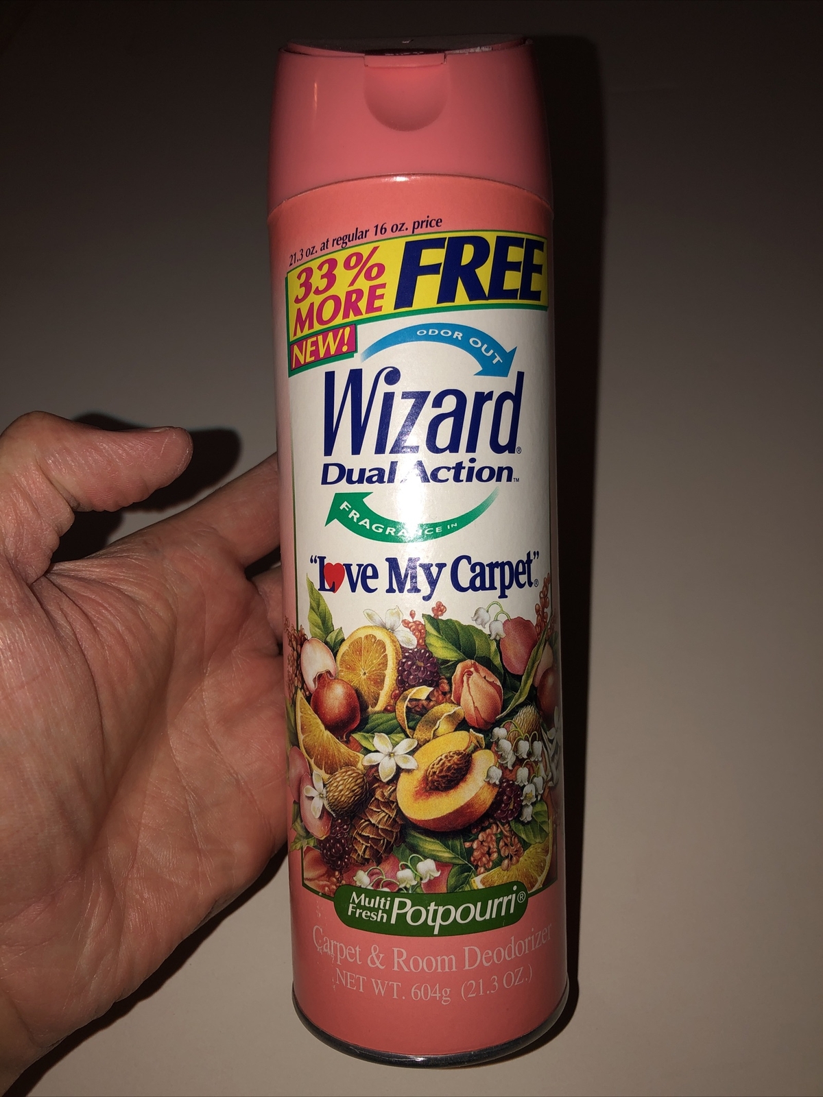 Vintage 1996 Wizard Dual Action potpourri deodorizer. Full Container