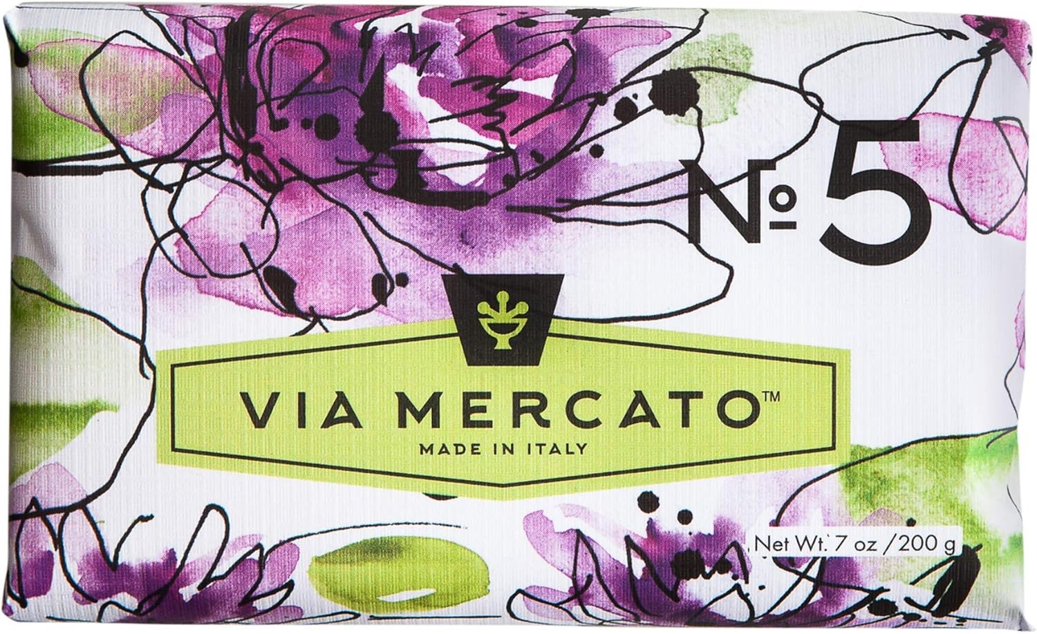 Italian Soap Bar (200 g), No. 5 – Waterlily & Sandalwood
