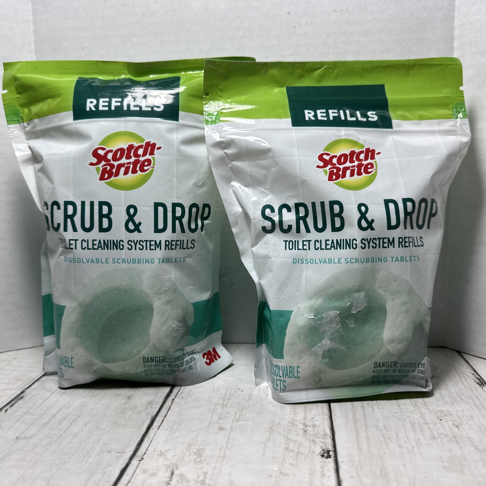 Scotch-Brite Scrub and Drop Toilet Cleaning Tablets 6 Dissolvable Scrubber Lot 2