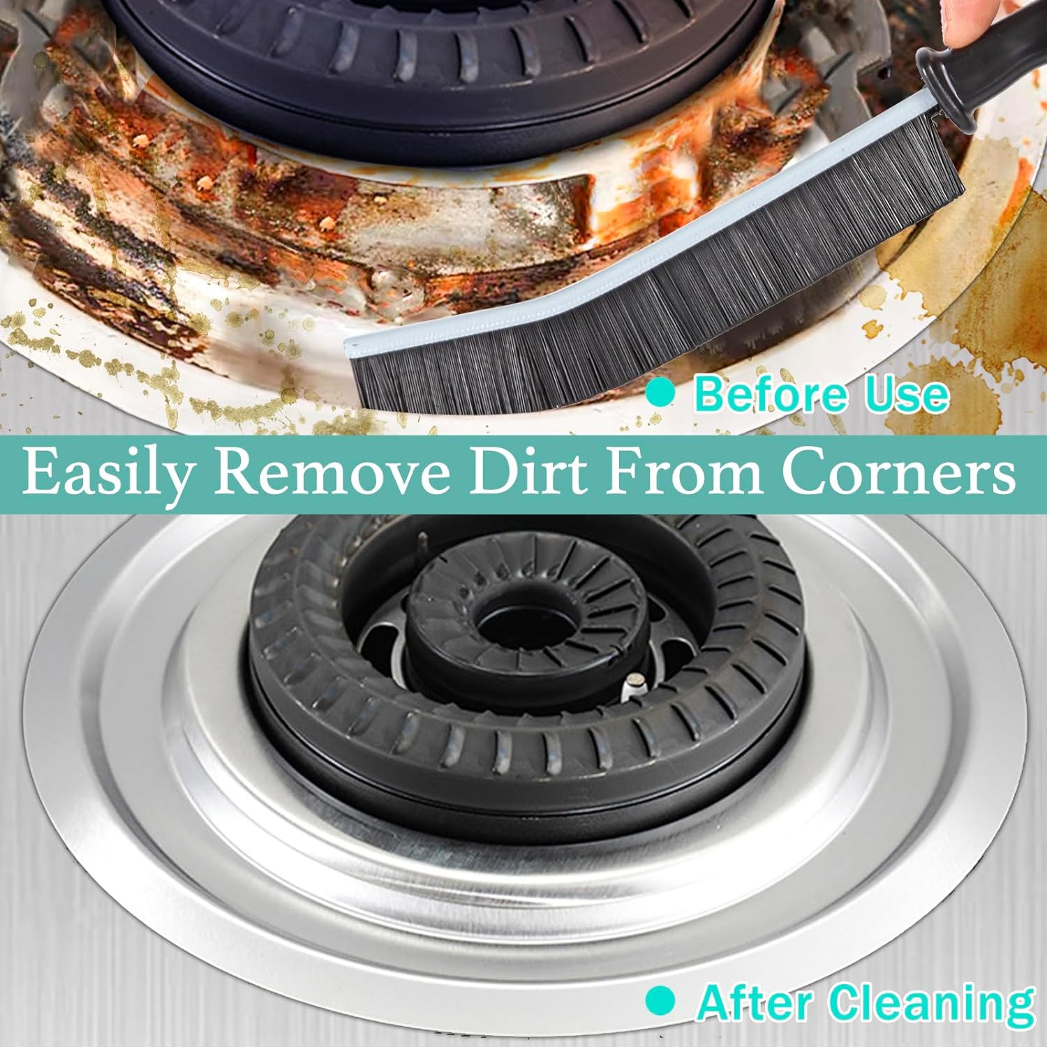 Crevice Cleaning Brush，Hard-Bristled Grout Brush，2026 New Multifunctional Gap Cl