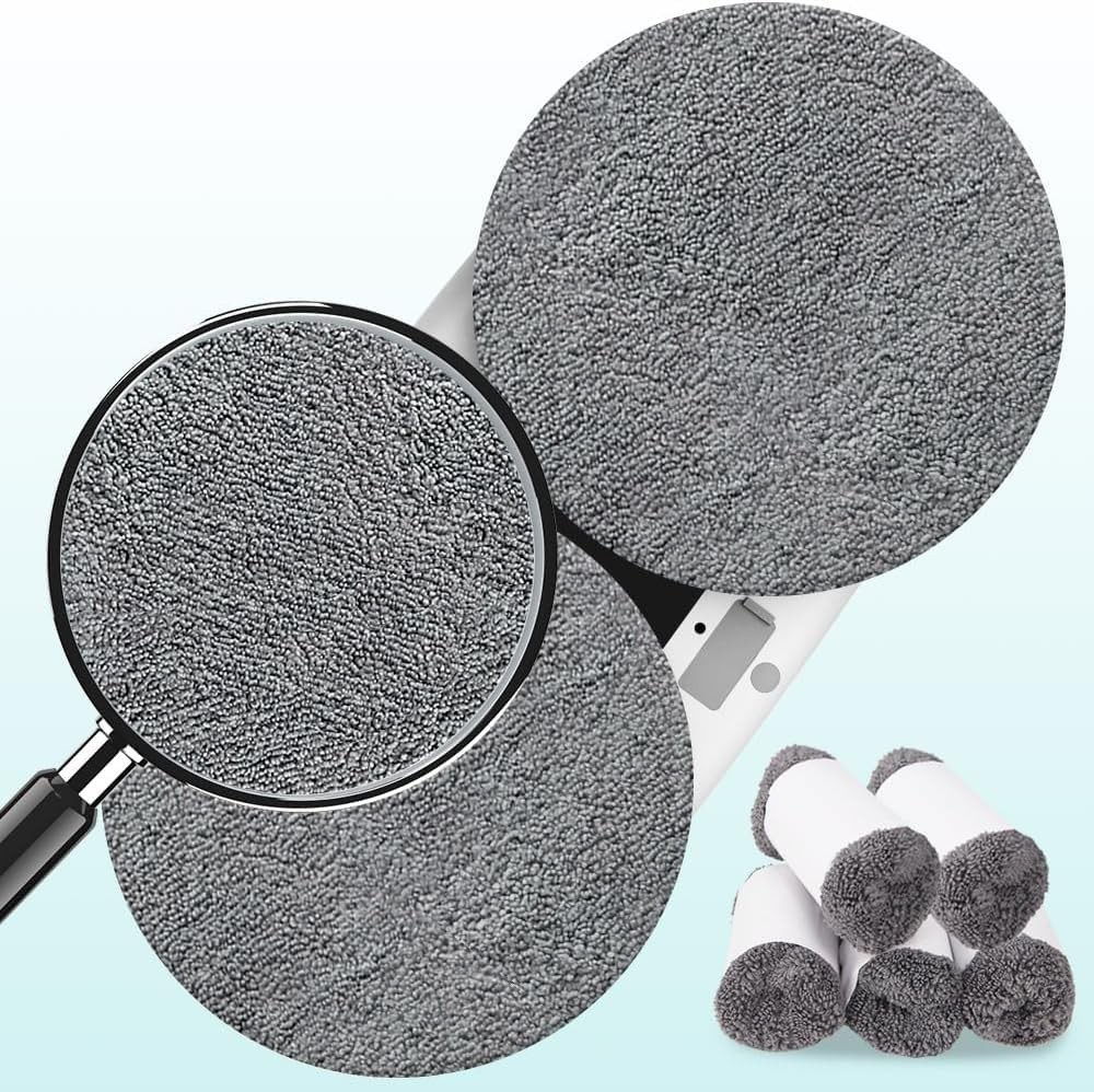 12 Pieces Microfiber Pads for W2/W3/X1 Window Cleaners, Reusable, Machine Was…