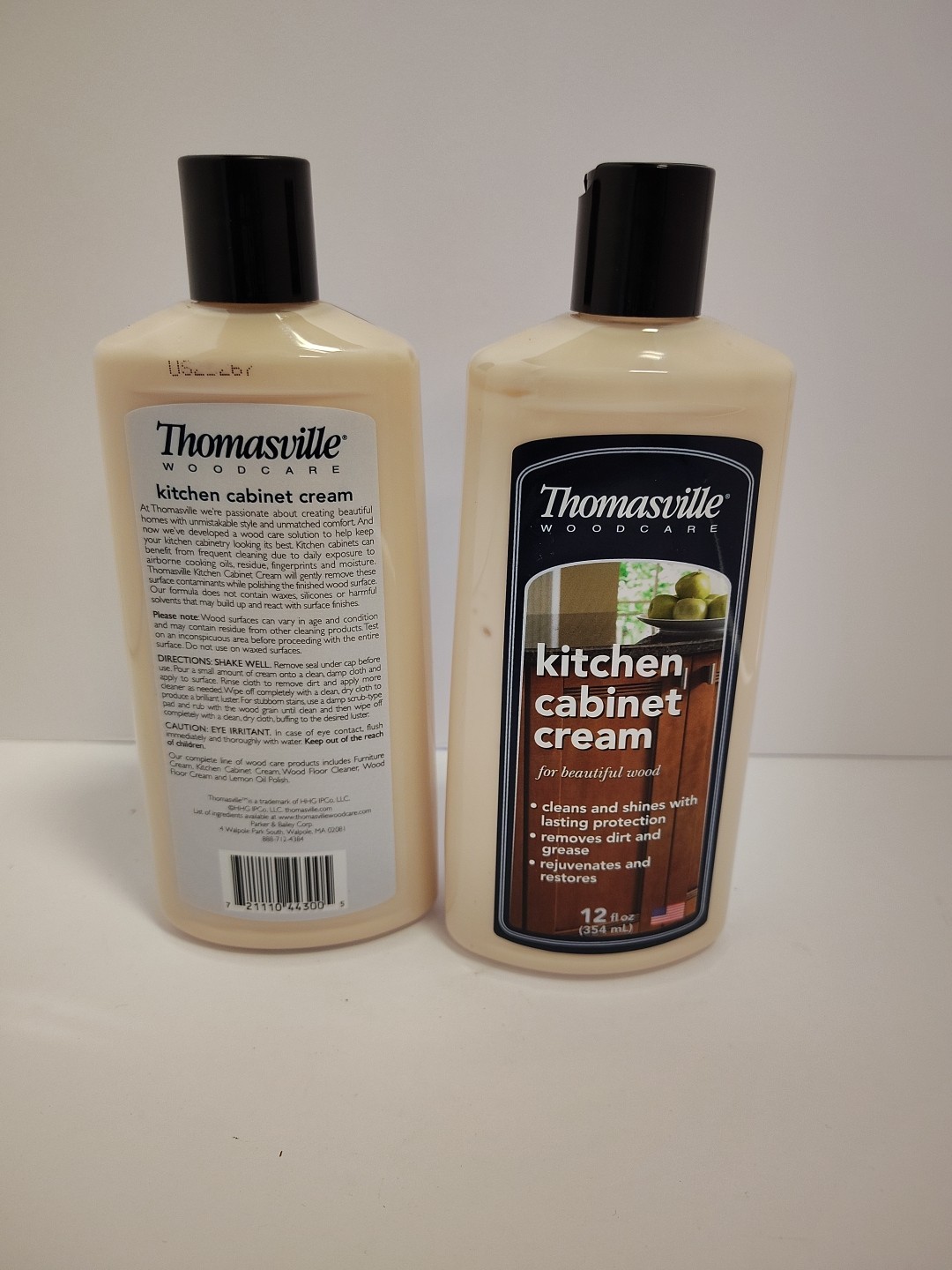 2 Pack Thomasville Kitchen Cabinet Cream For Wood Cleans Shines Protects 12oz
