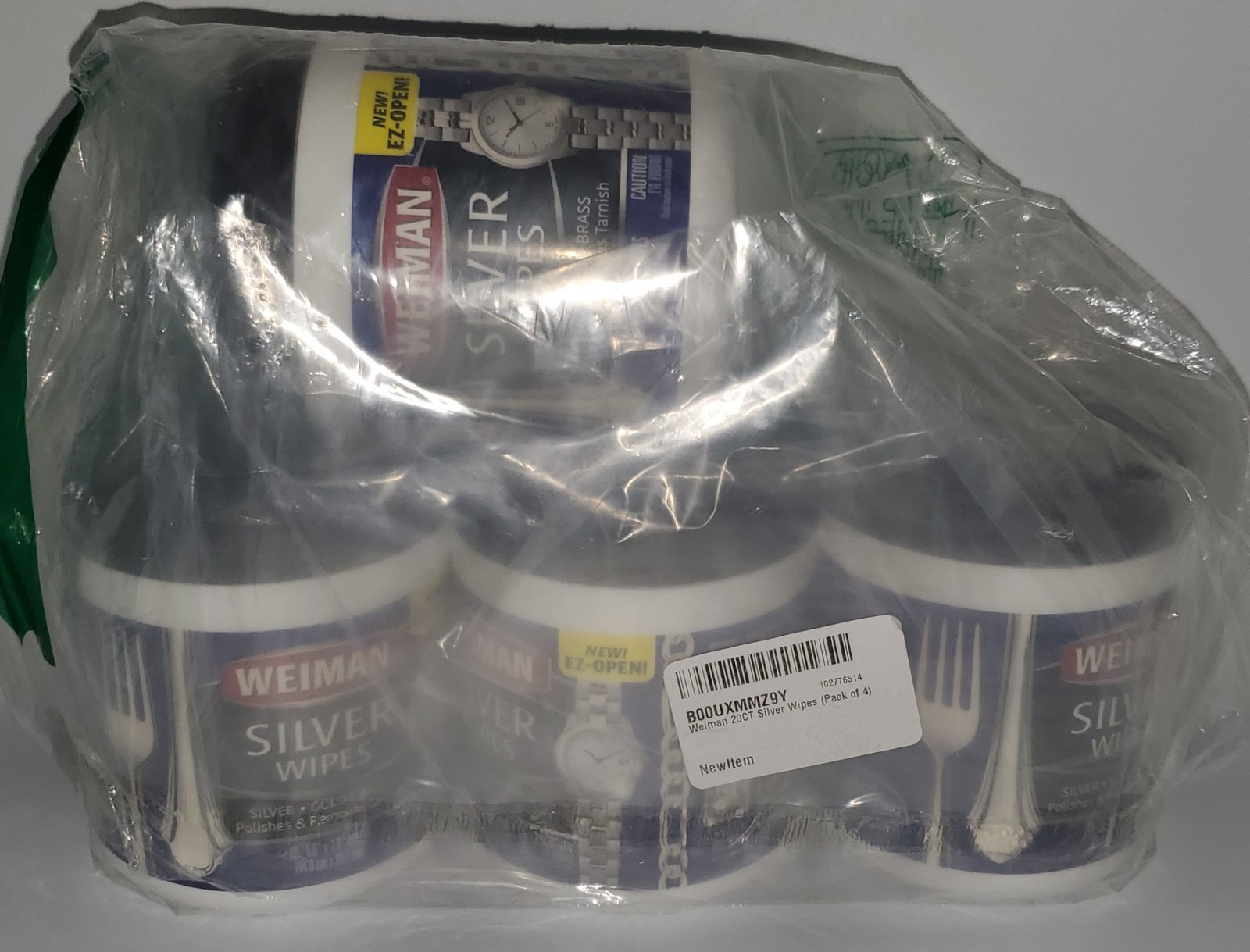 4 Pk Weiman Jewelry GOLD BRASS SILVER WIPES Polish Removes Tarnish 20ct each one