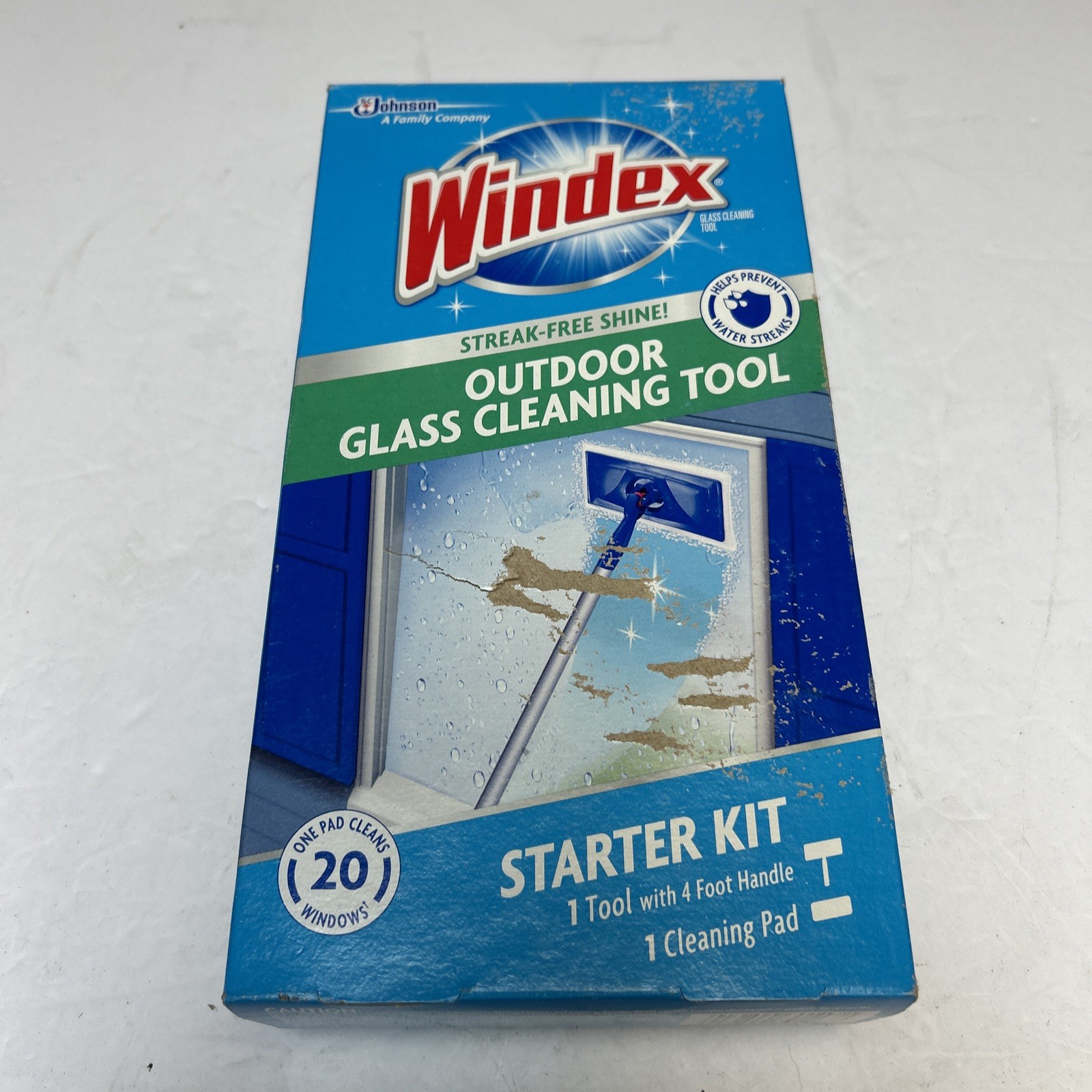 NEW Sealed Windex Outdoor All-In-One Glass & Window Cleaning Tool Starter Kit