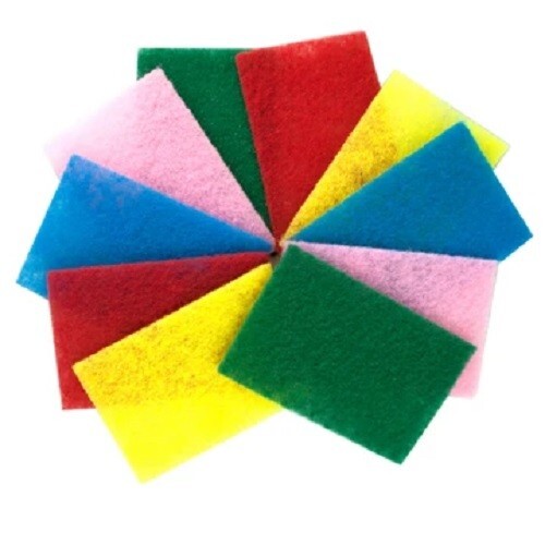 10pc Handy Helpers Multi-Colored 5-3/4″ Scouring Scrubbing Pads (1 Pack)