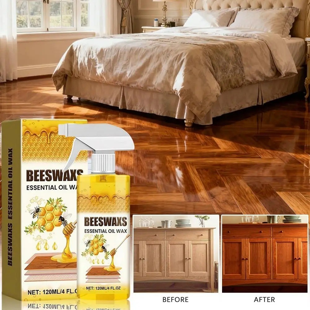 Beeswax Spray Essential Oil Wax,Multi-Purpose Furniture Polish,Wood Care Spray