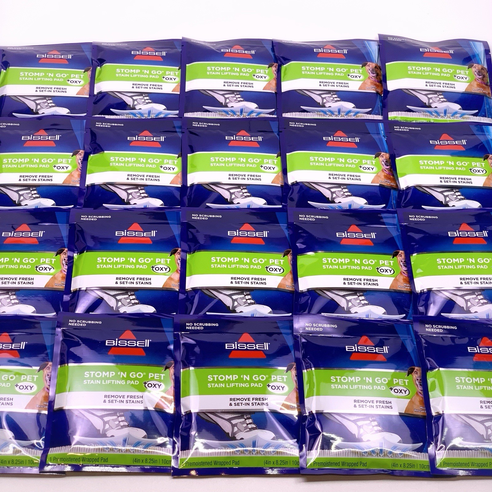 Bissell Stomp ‘n Go Pet Stain Lifting Pad+ OXY 20 Pack New Sealed Remove Stains