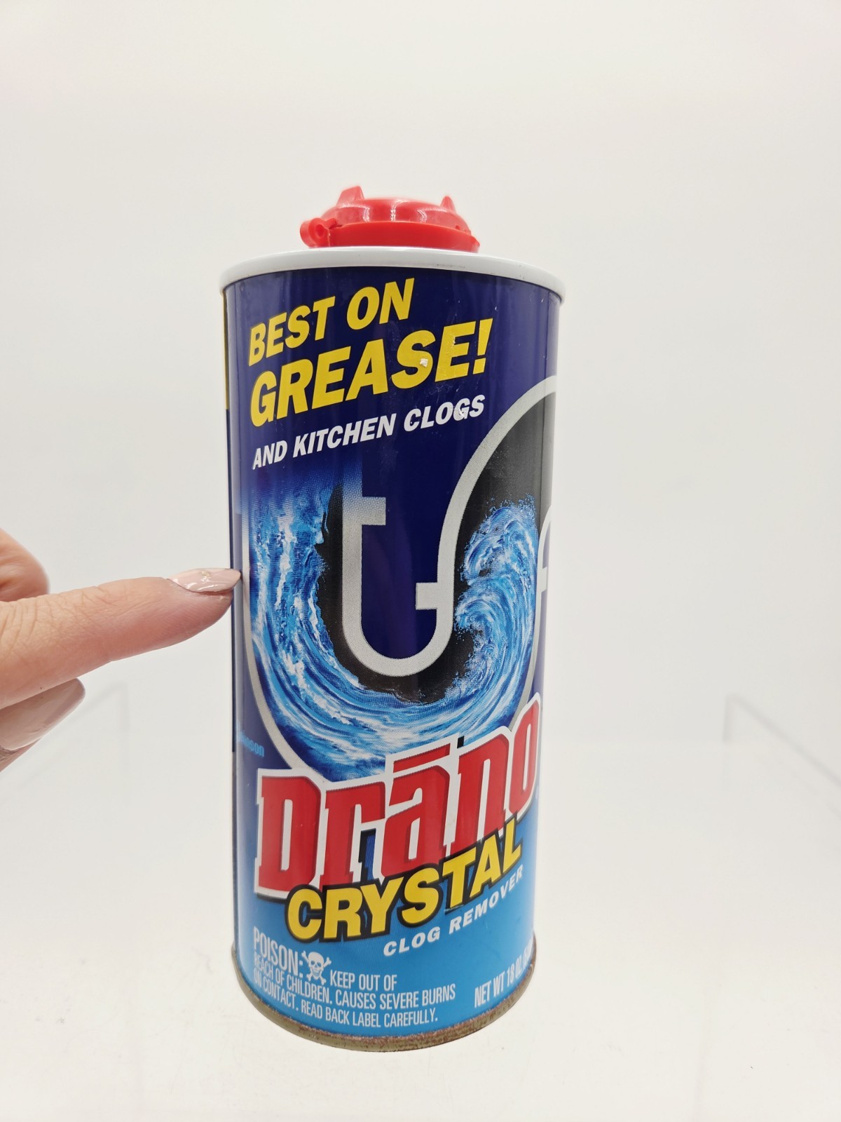Drano Crystals Clog Remover Kitchen Grease 50% Full 18oz 1998