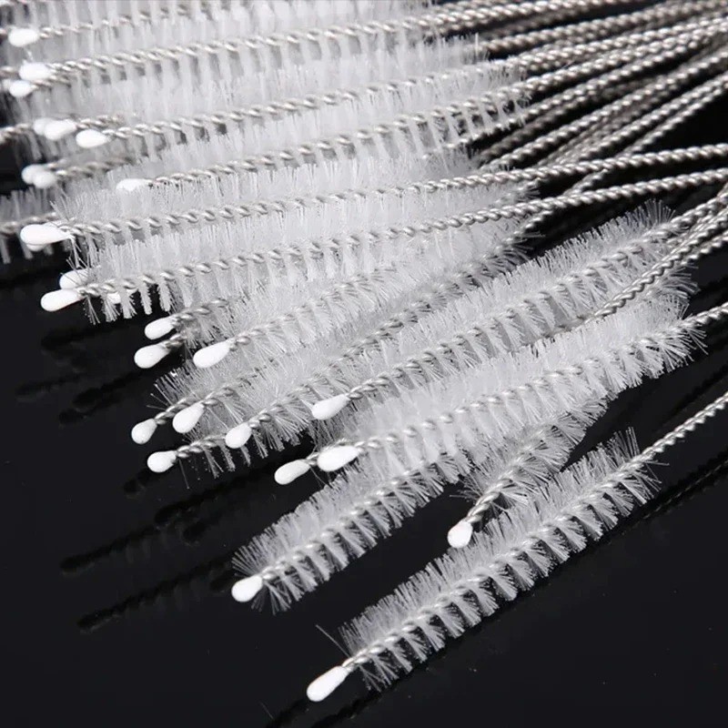 US Nylon Straw Brush Cleaner Bottle Tube Pipe Small Long Cleaning 100Set