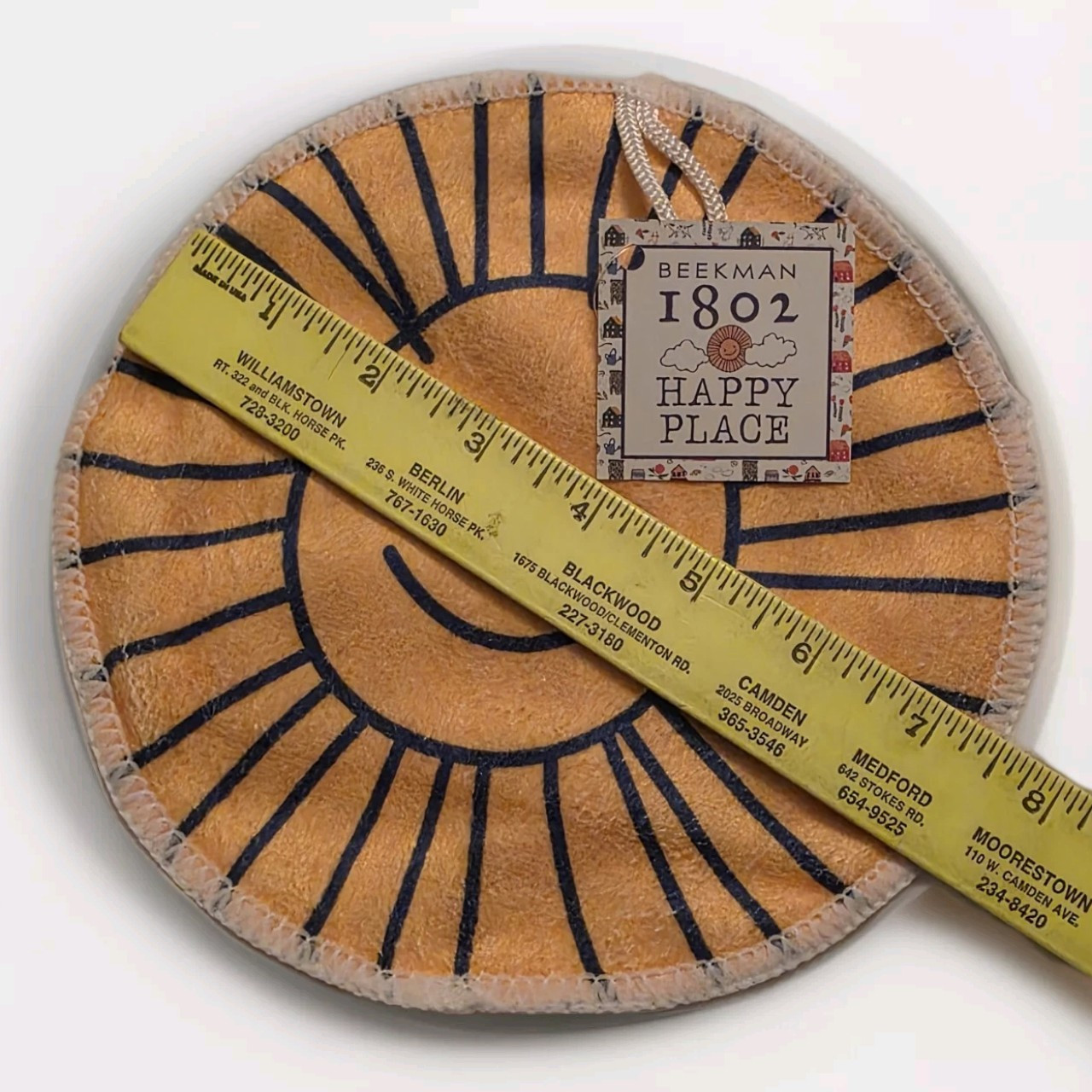 Lot Of 8 NWT Beekman 1802 Happy Place Face Microfiber Cleaning Mitt Sun 7.5″