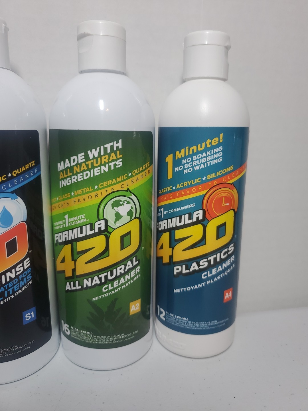 Formula 420 710 Sampler Pack Of 4 Metal Ceramic 1-Minute Cleaner 12 & 16oz