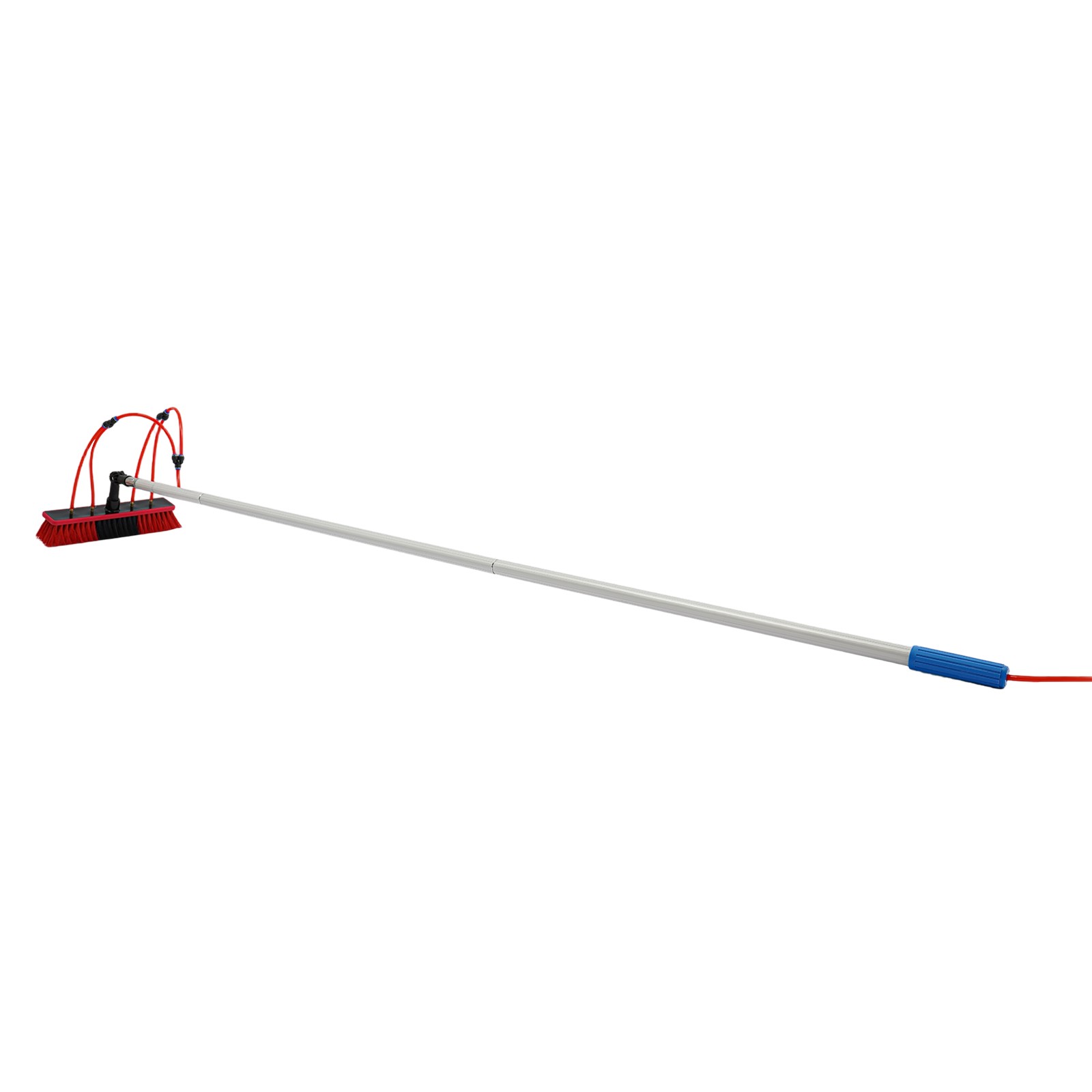 Long Reach Solar Panel Cleaning Brush Kit Outdoor Window Clean Water-Fed Rod Set