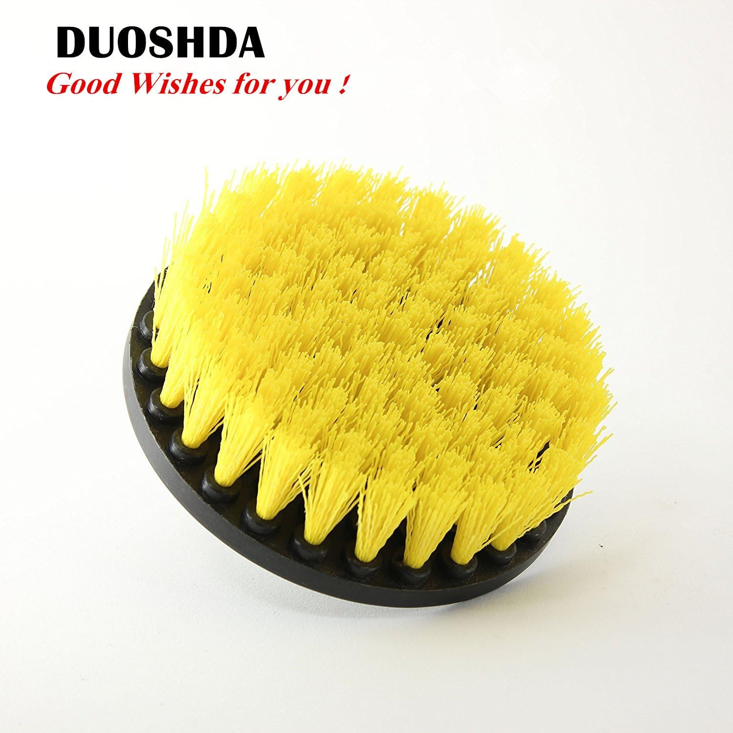 5In 3 Piece Soft, Medium and Stiff Power Scrubbing Brush Drill Attachment for Cl