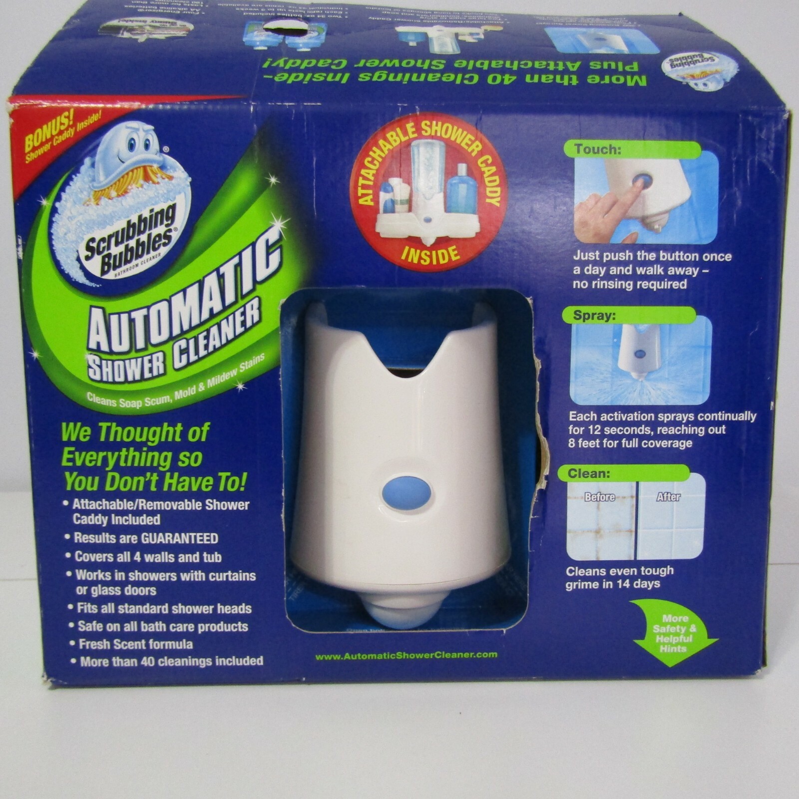 Scrubbing Bubbles Automatic Shower Cleaner Kit with 2-34 oz Refill Bottle