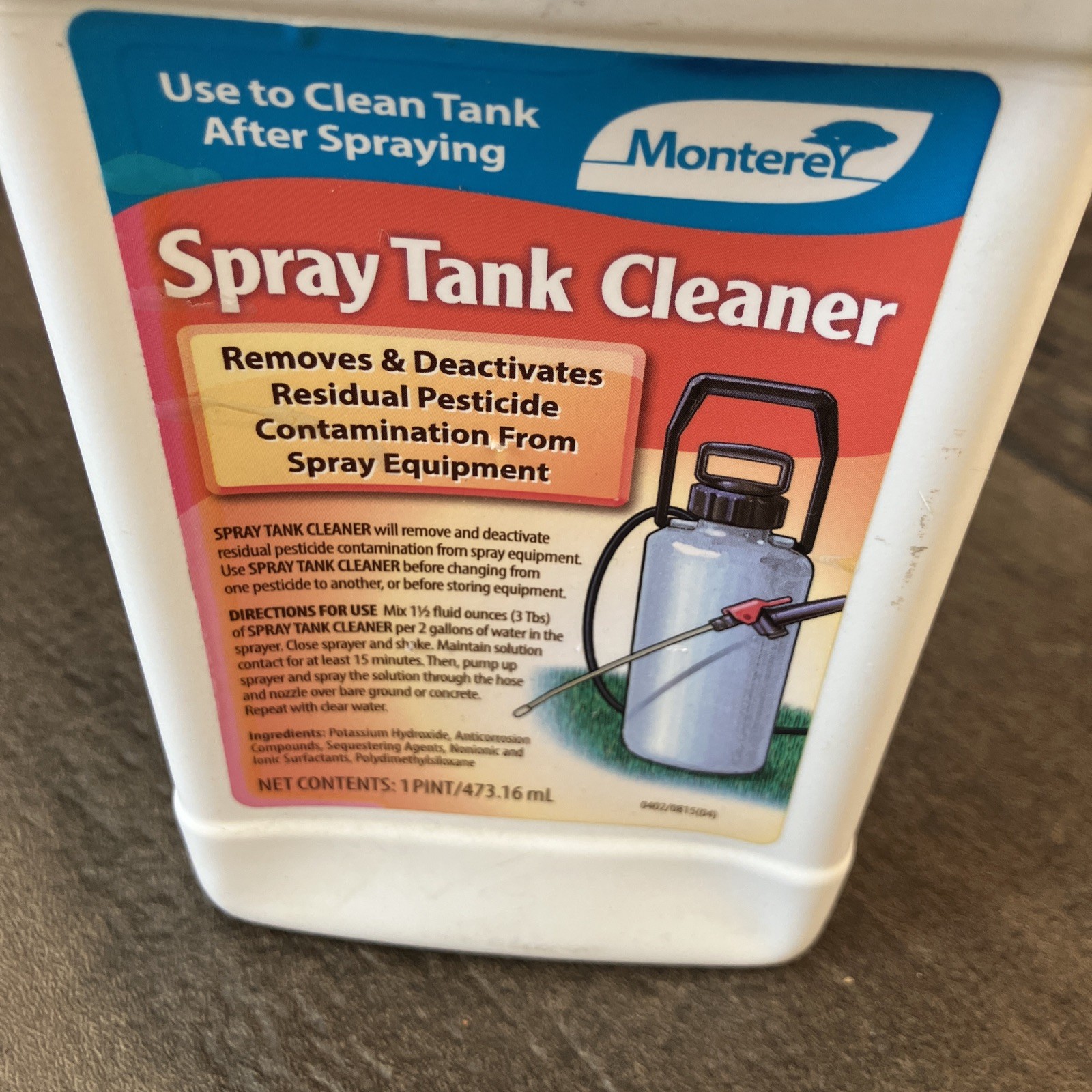 Monterey Spray Tank Weed Sprayer Cleaner Removes & Deactivates 1 Pint Bottle