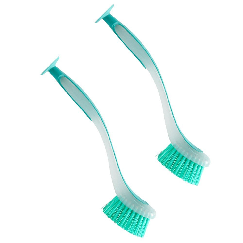 2Pcs Kitchen Pot Brush Set for Heavy Duty Dish and Sink Cleaning 9.84 Inch