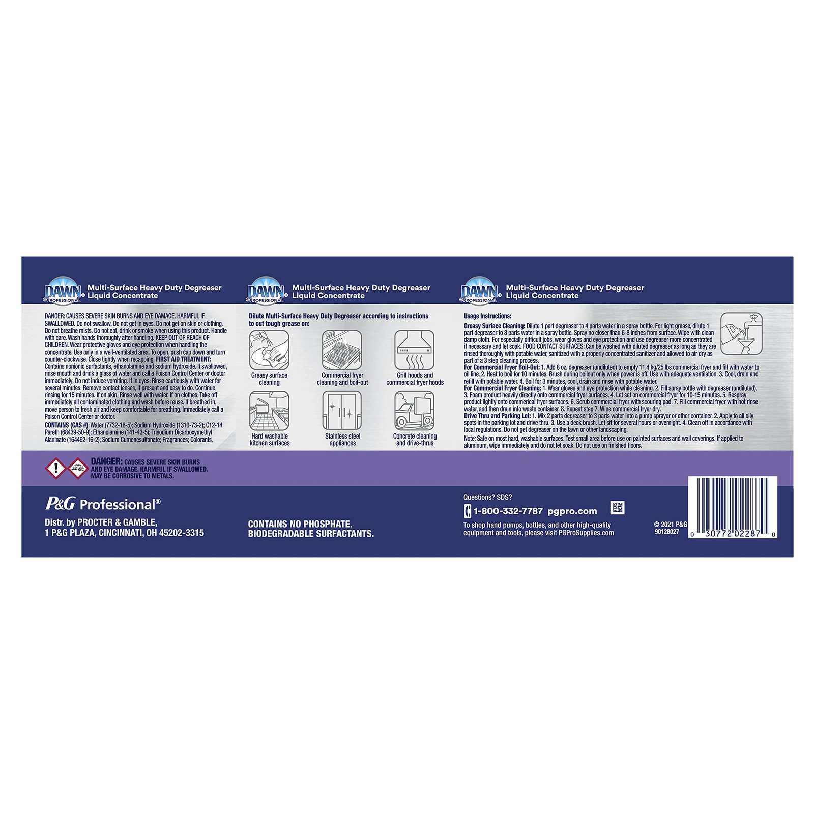 Dawn Professional Heavy Duty Degreaser 128 Fl Oz 2 Pack Multi Surface Cleaner