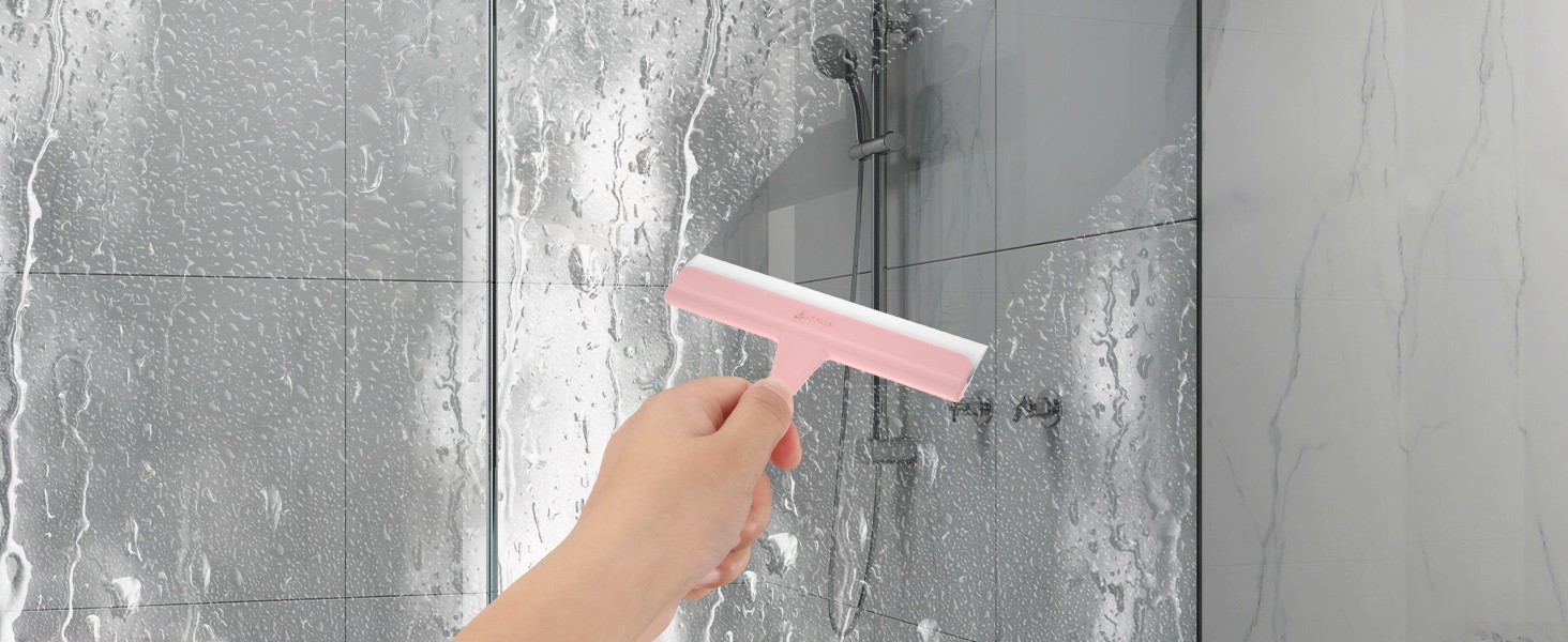 5″ Silicone Shower Squeegee for Glass Doors & Car Windows – Small & Mini Size
