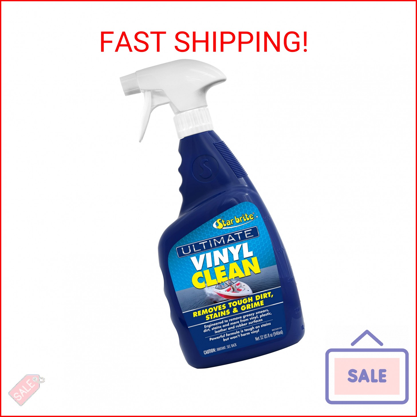 STAR BRITE Ultimate Vinyl Clean Spray – Multi-Surface Cleaner for Auto, RV, Home