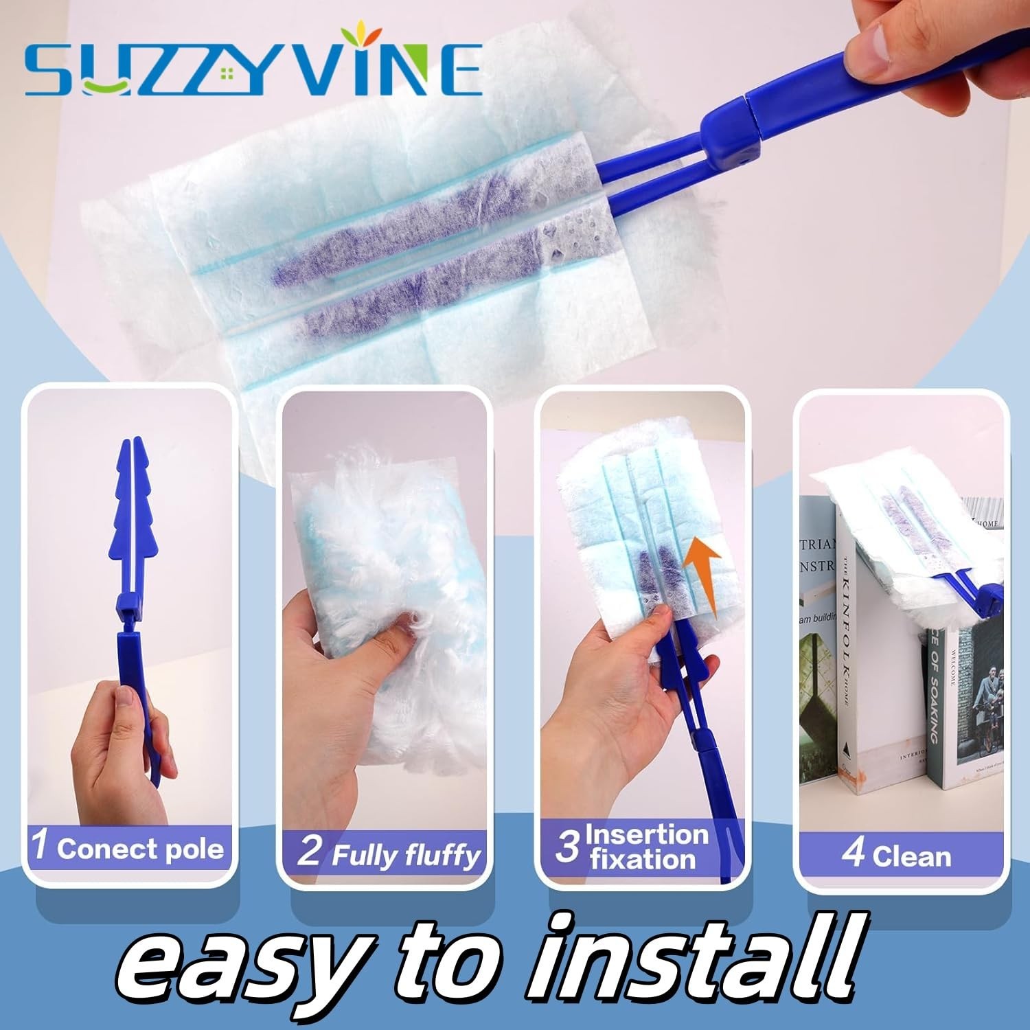 Disposable Duster Refills Heavy Duty Electrostatic Duster Headstotal 20 Count