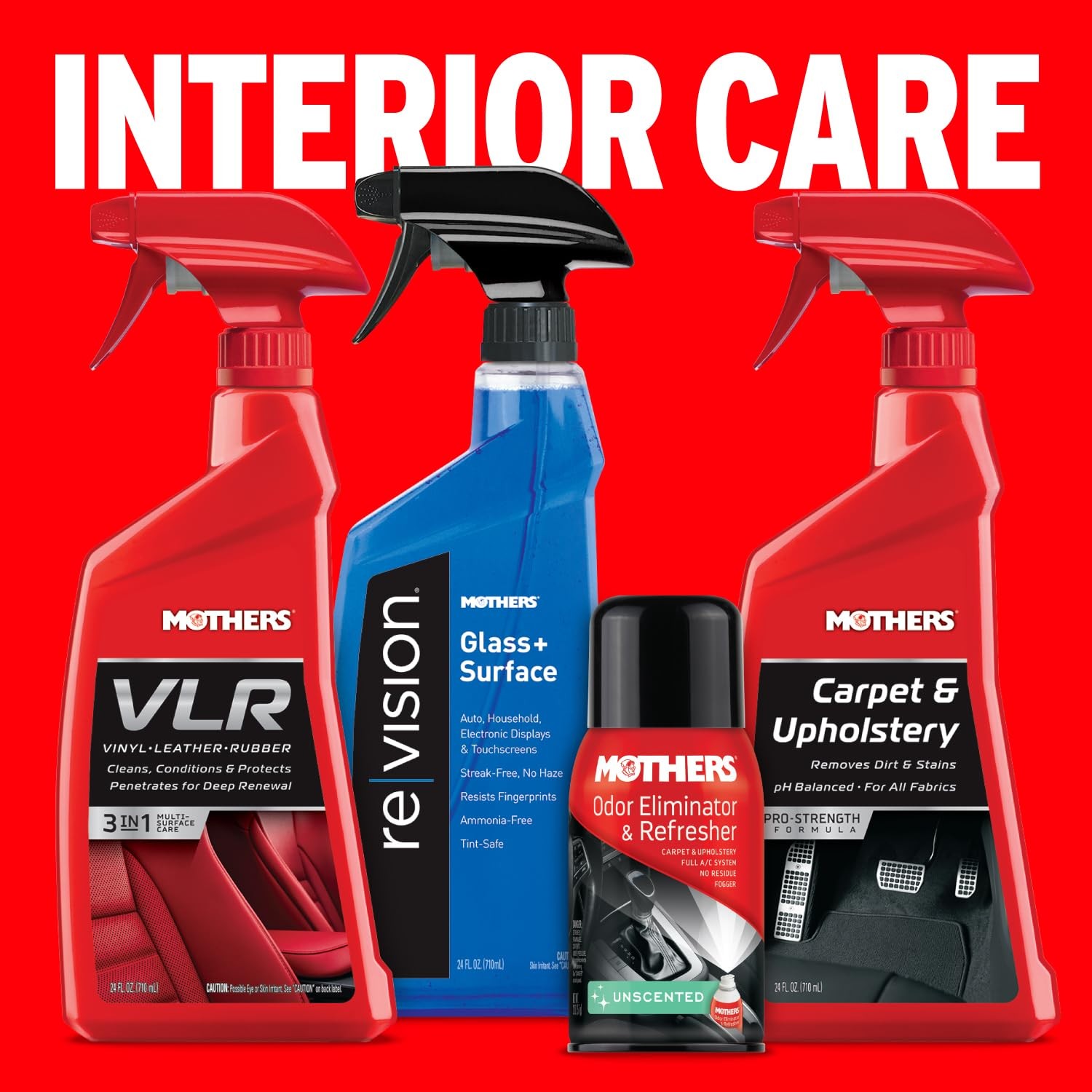 Mothers VLR All in One Vinyl Leather Rubber Cleaner 24 Fl Oz Pro Strength
