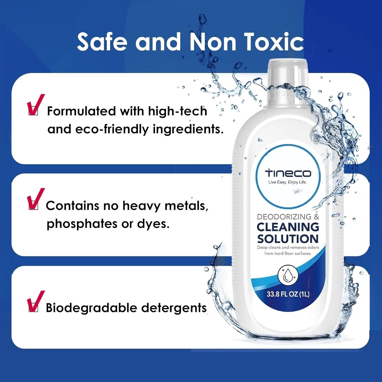 67.6 Fl Oz Floor Cleaning Solution – Powerful Stain Remover Safe for Kids/Pets