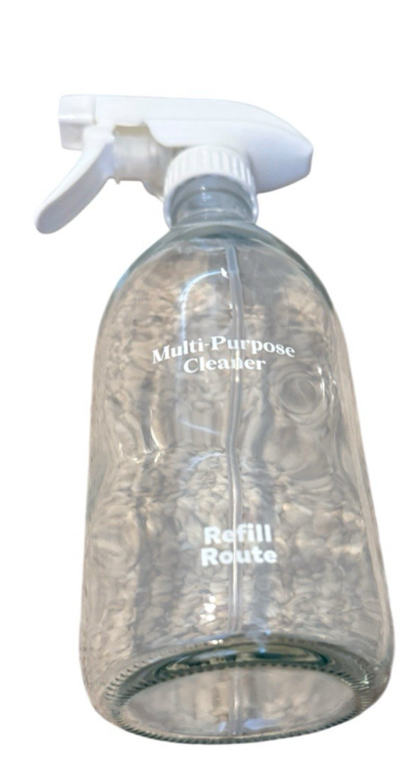 Multi-Purpose Cleaner/Degreaser Kit, Glass Spray Bottle, Towels + 12 Refill Tabs