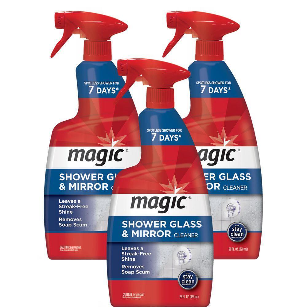 Magic Shower Glass and Mirror Cleaner Spray For Shower And Mirror 28 Oz (3-Pack)