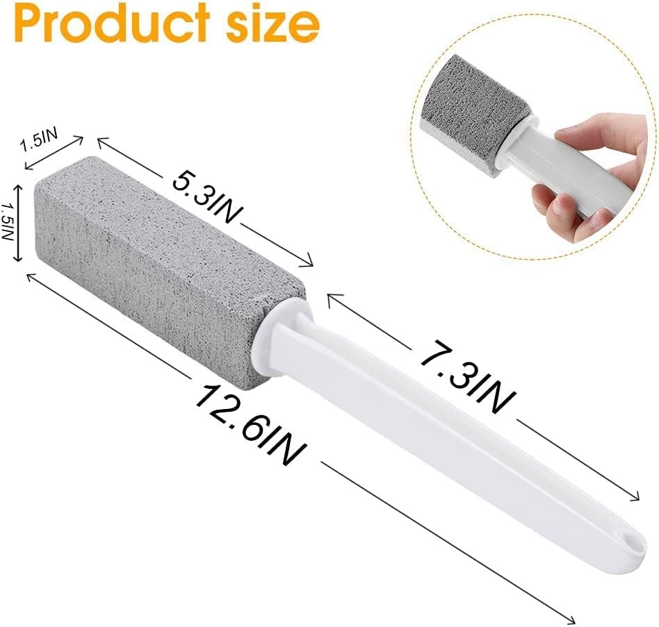 Versatile 2-Pack Pumice Stone Hard Water Cleaner for Toilets, Sinks & Tubs