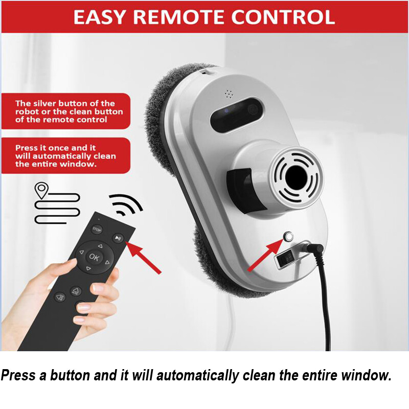 Automatic Robot 110V/220V Window Cleaner Smart Remote Control Cleaning Tool Home