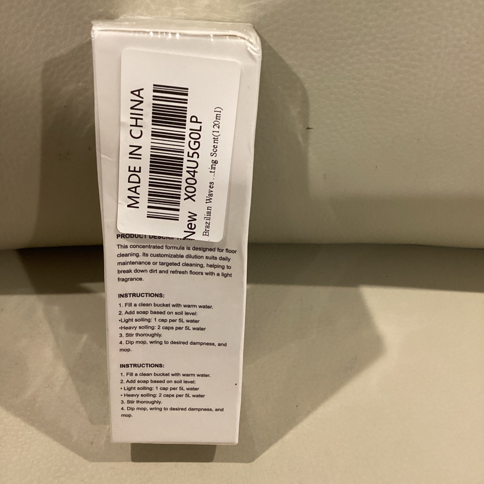 New R&W Co Mop Soap Brazilian Waves Scent 4 Oz Floor Cleaner