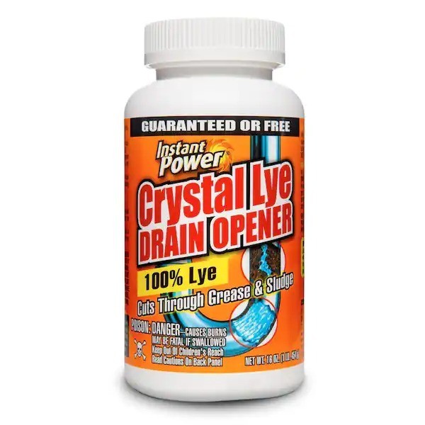 Instant Power Crystal Drain Opener 16oz Cuts Through Clogs & Soap Grease 1 Pack