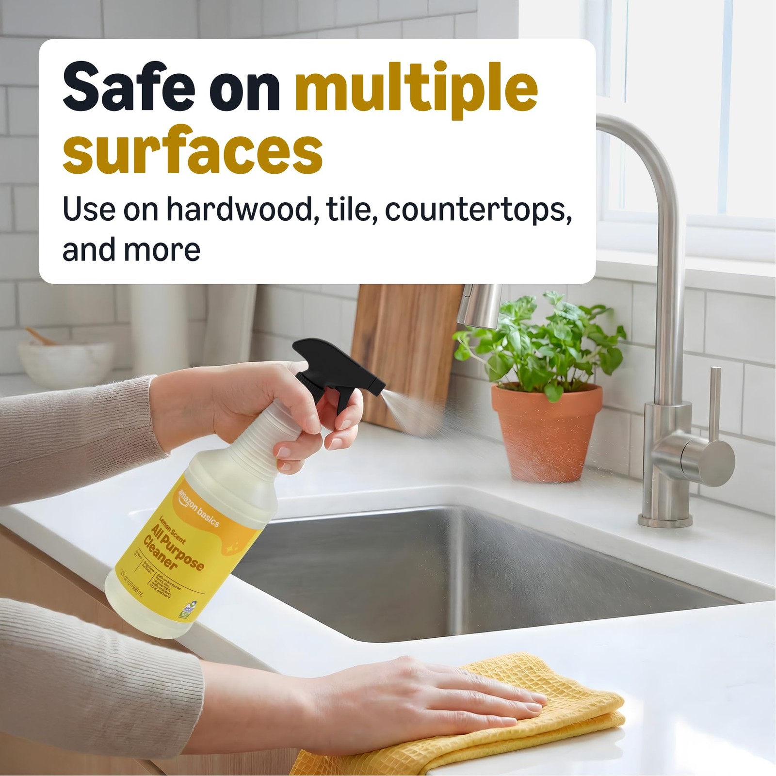 Basics All Purpose Cleaner, Lemon Scent, 32 fl oz, Pack of 2 Previously Presto