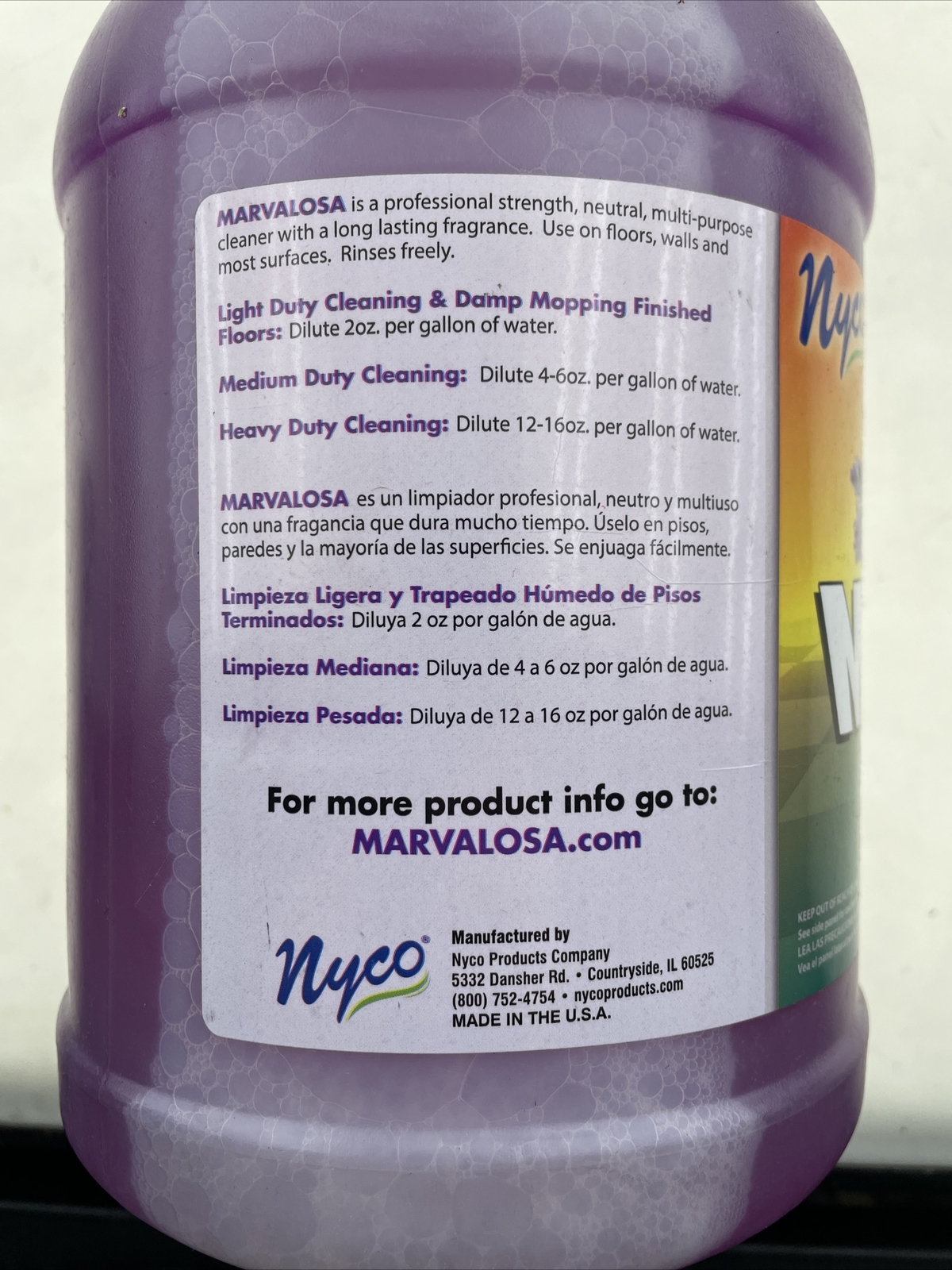 MARVALOSA Fresh Lavender Multi-Purpose Cleaner & Deodorizer – Gallon Bottle