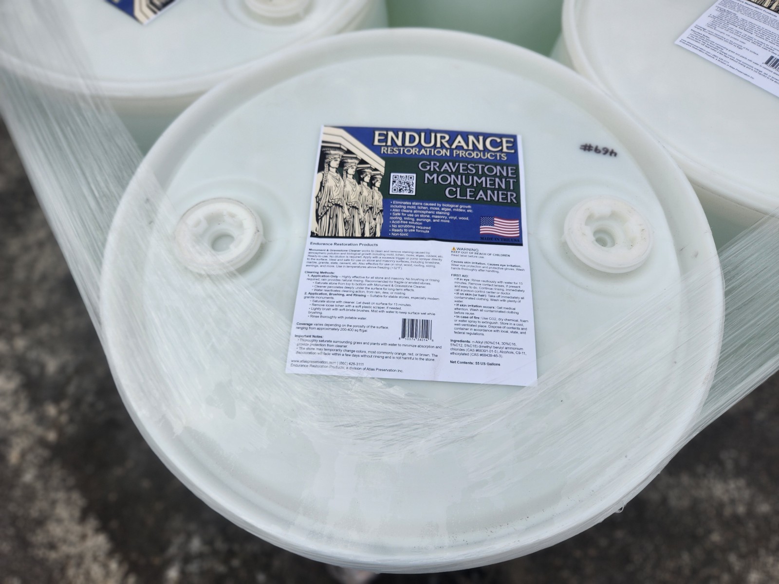 Endurance Gravestone & Monument Cleaner – 55 Gallon Drum (Free Freight)