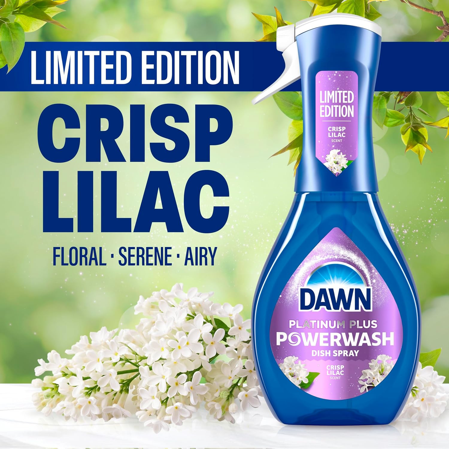 Powerwash Spray, Dish Soap, Dishwashing Liquid, Crisp Lilac, 1 Starter Kit, 16 F