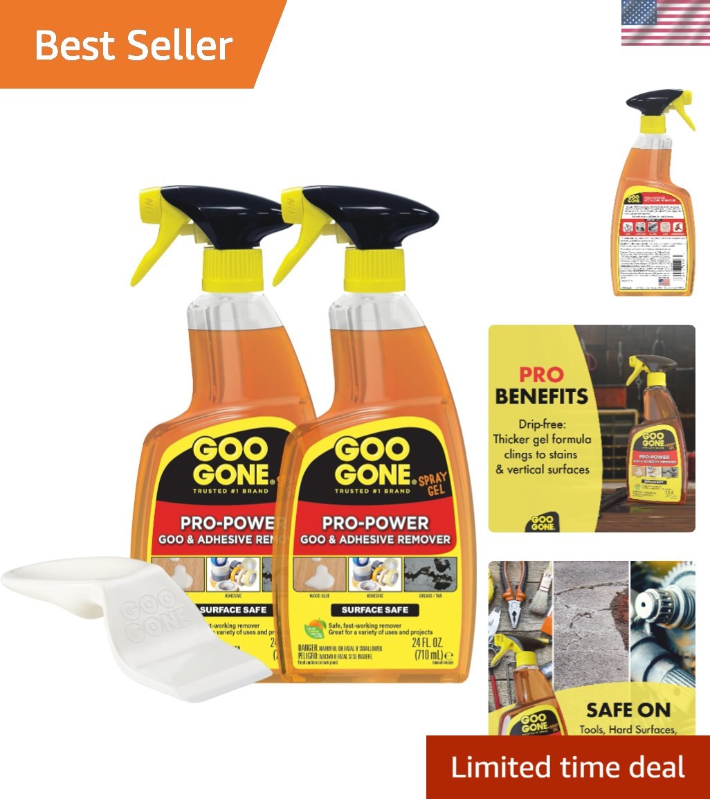 Pro-Power Gel Adhesive Remover – Surface Safe, 24 oz with Scraper Tool