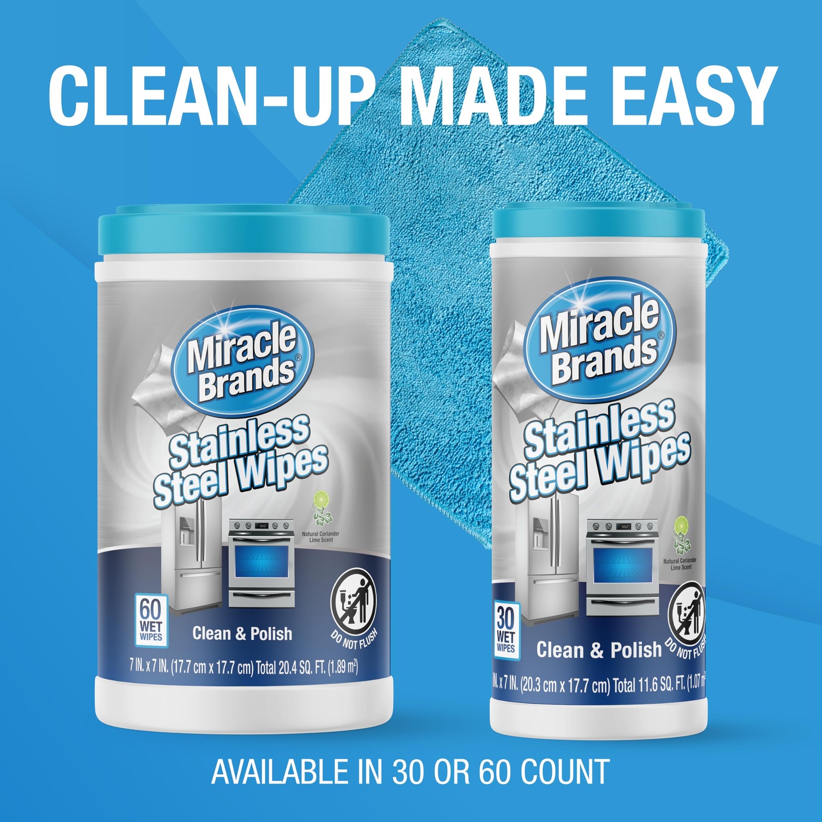 MiracleWipes for Stainless Steel, Great for Kitchen and Appliances, Including…