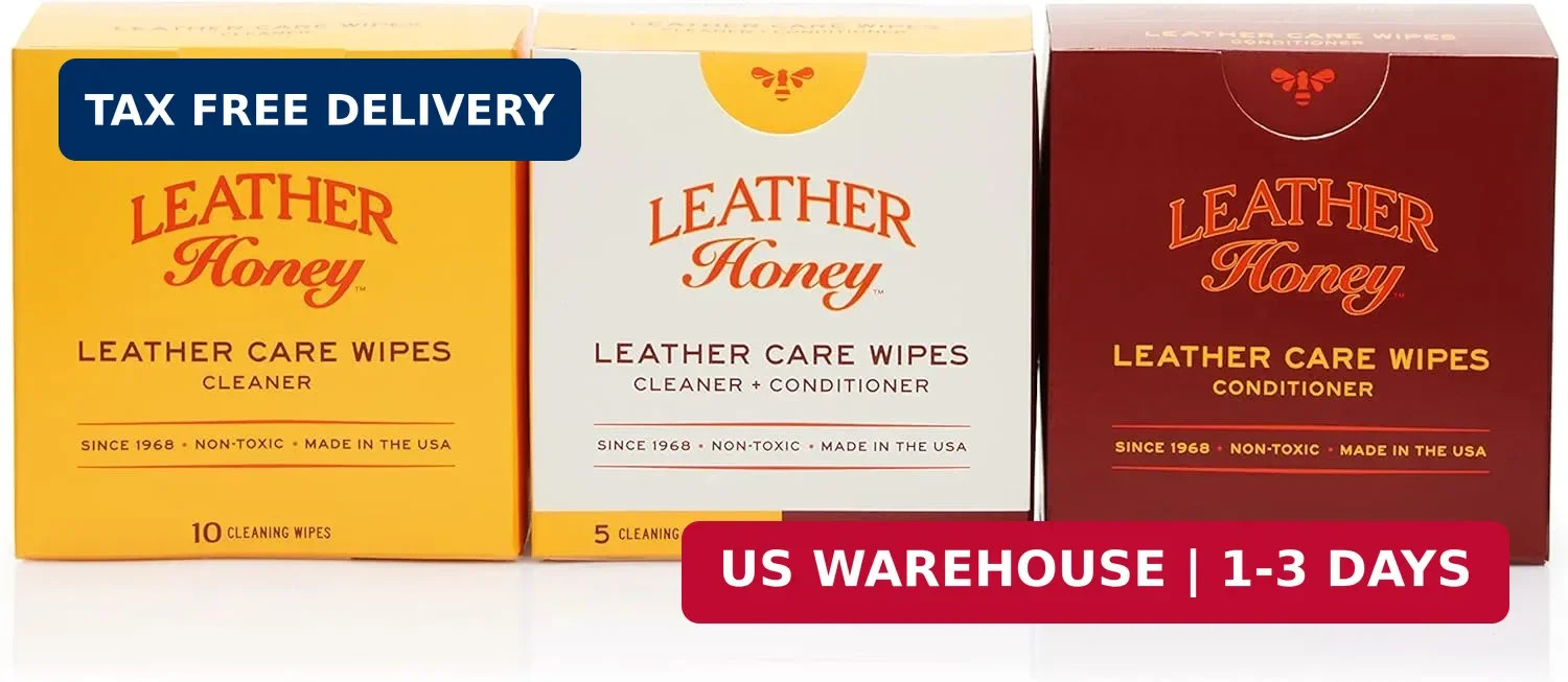 Leather Honey Combo Wipes with Conditioner and Cleaner Wipes