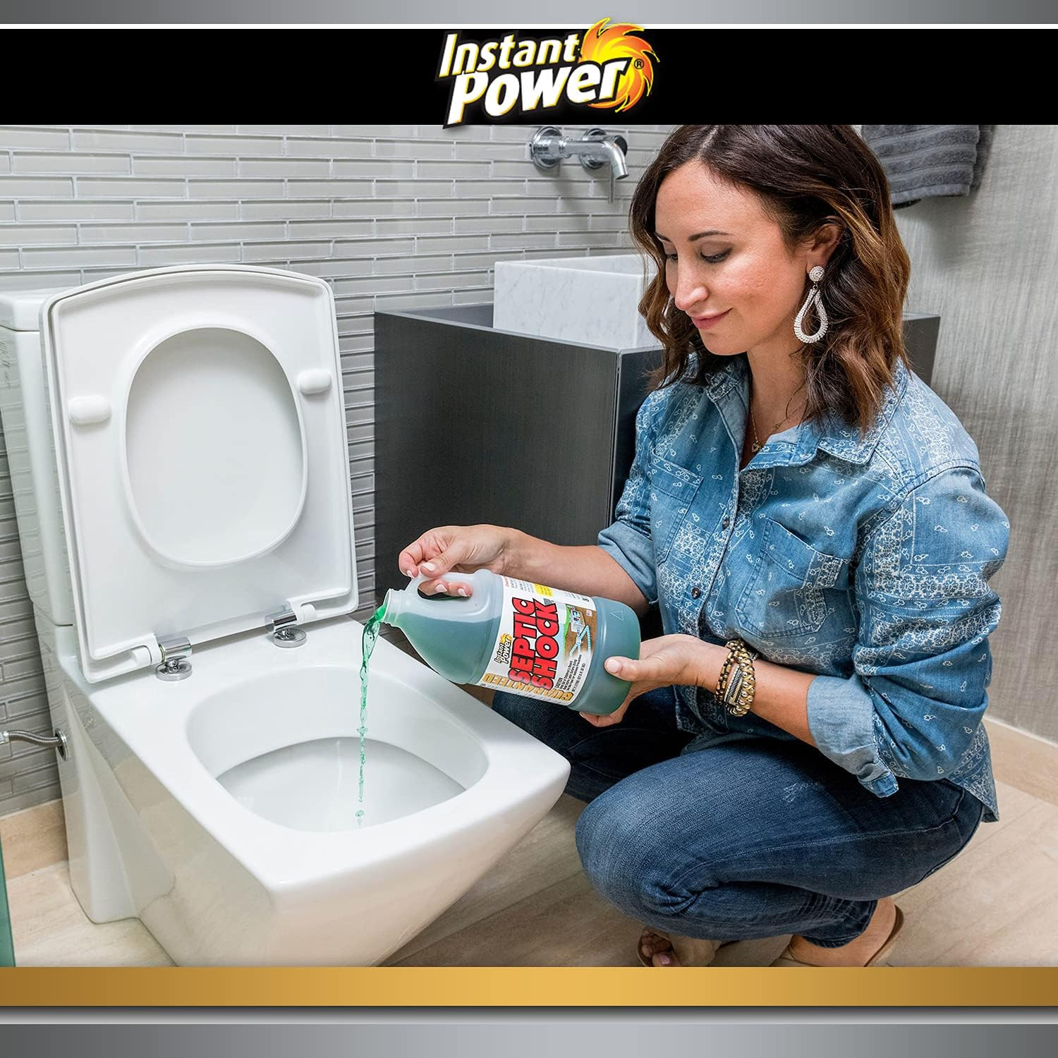 Septic Shock – Septic Tank Treatment, Drain Cleaner Liquid Clog Remover for Sept