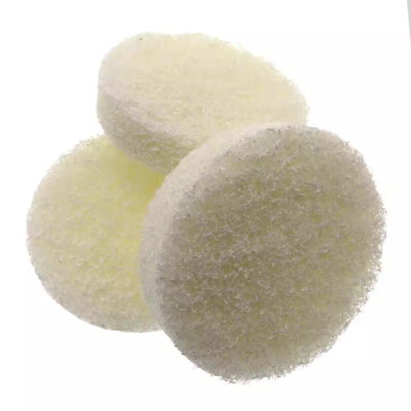 4 Inch 100mm White Round Flocking Scouring Pad Nylon Fiber Abrasive Sanding Disc