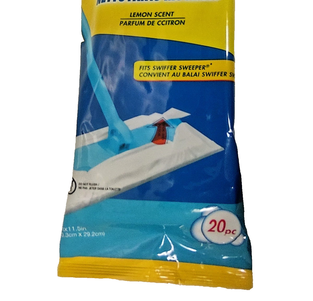 5 X 20-ct. Total Scrub Buddies Lemon Wet Sweeper Mopping Cloth Refills SEALED