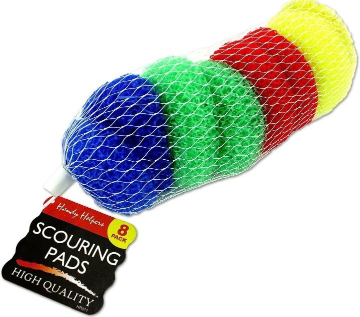 18pc Handy Helpers Multi-Colored Scouring Scrubbing Pads Set