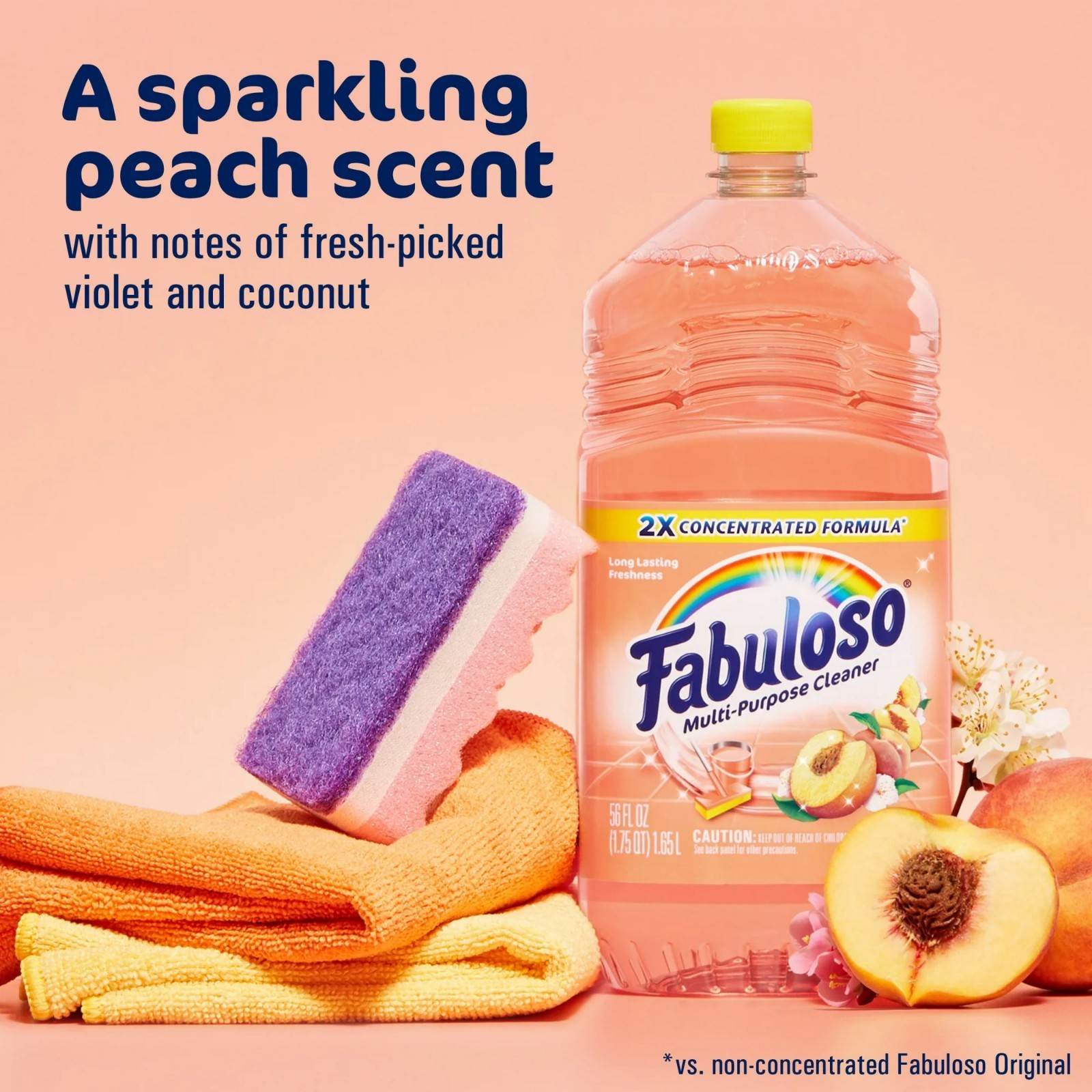 Fabuloso All Purpose Floor Surface Cleaner, Peach Scent, 56 fl oz