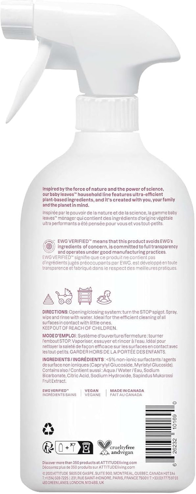 Toy and Surface Cleaner, EWG Verified Multi-Surface Products, Vegan, Naturally D